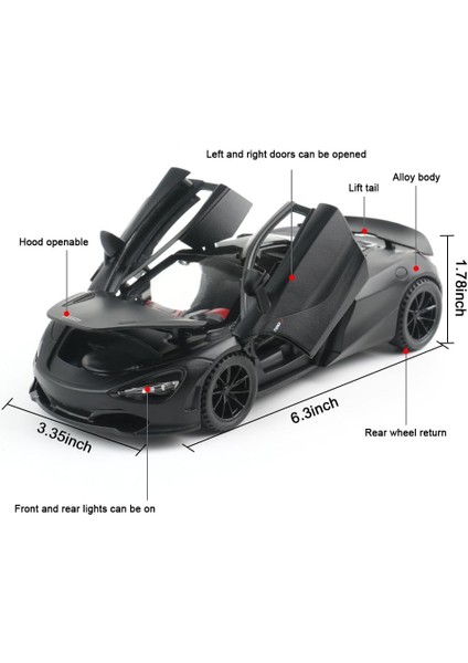 Döküm Oyuncak Araba Mclaren 720S Spor Araba Modeli, Çinko Alaşım Simülasyon Döküm Geri Çekilebilir Araçlar, 1:32 Ölçekli Mini Süper Araba Oyuncaklar Bebekler Çocuklar Çocuklar Için (Yurt Dışından) fiyatları