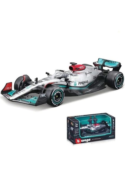 1:43 2022 F1 Mercedes-Amg Takımı W13 #44 Lewis Hamilton #63 Georage Russell Alaşım Lüks Araç Pres Döküm Araba Modeli Oyuncak (2022 W13 No.44) (Yurt Dışından)