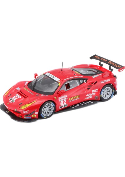B18-36301 1:43 Ferrari Racing 488 Gte 2017, Kırmızı #62 (Yurt Dışından)