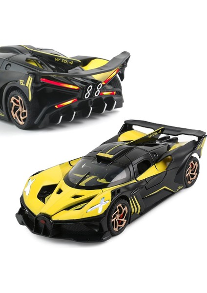 Döküm Oyuncak Araba Bugatti Bolide Spor Araba Modeli, Çinko Alaşım Simülasyon Döküm Geri Çekin Araçlar, 1:32 Ölçekli Mini Elektronik Süper Araba Oyuncakları Bebekler Çocuklar Için (Yurt Dışından)