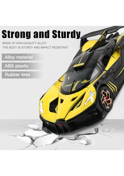 Döküm Oyuncak Araba Bugatti Bolide Spor Araba Modeli, Çinko Alaşım Simülasyon Döküm Geri Çekin Araçlar, 1:32 Ölçekli Mini Elektronik Süper Araba Oyuncakları Bebekler Çocuklar Için (Yurt Dışından) fırsatları