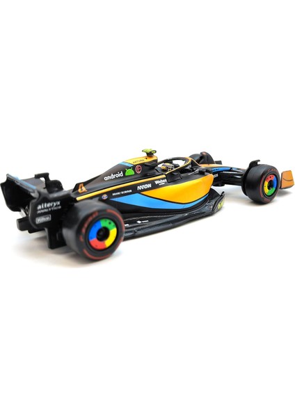 1:43 2022 F1 Mclaren MCL36 #3 Daniel Ricciardo #4 Lando Norris Alaşım Lüks Araç Pres Döküm Araba Modeli Oyuncak (2022 MCL36 #4 Ciltli) (Yurt Dışından) modelleri