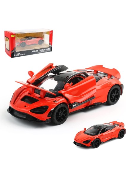 Döküm Oyuncak Araba Mclaren 765LT Spor Araba Modeli, Çinko Alaşım Simülasyon Döküm Geri Çekme Araçları, 1:32 Ölçekli Mini Süper Araba Oyuncakları, Bebekler Çocuklar Için Işıklar ve (Yurt Dışından)