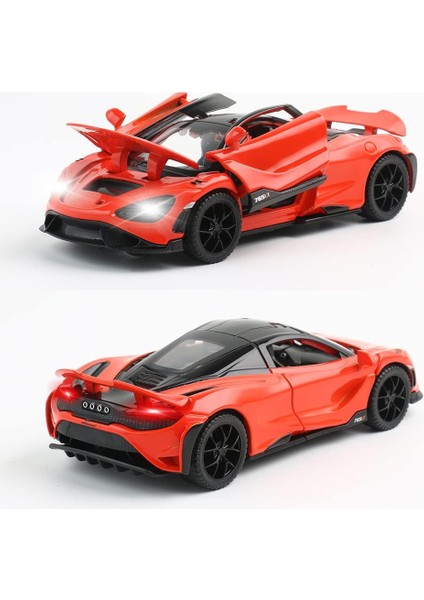 Döküm Oyuncak Araba Mclaren 765LT Spor Araba Modeli, Çinko Alaşım Simülasyon Döküm Geri Çekme Araçları, 1:32 Ölçekli Mini Süper Araba Oyuncakları, Bebekler Çocuklar Için Işıklar ve (Yurt Dışından) fırsatları