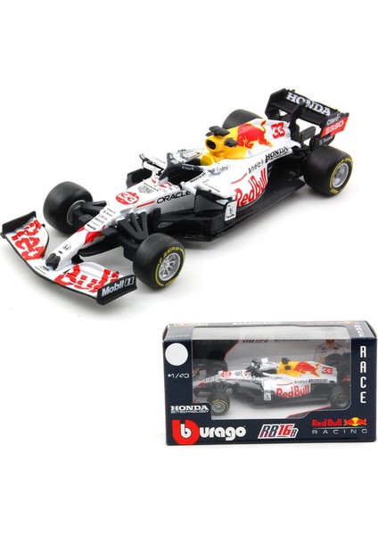 Bburago 1:43 Red Bull 2021 RB16B #33 Türkiye F1 Formula Araba Statik Döküm Araçlar Koleksiyon Model Araba Yarışı Oyuncaklar (RB16B #33 Beyaz) (Yurt Dışından)