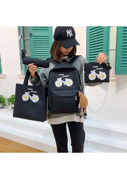 Ilkokul Okul Çantası Dört Parçalı Tasarım Oxford Kumaş Sırt Çantası Yeni Büyük Kapasiteli Sırt Çantası Kadın (Yurt Dışından) modelleri