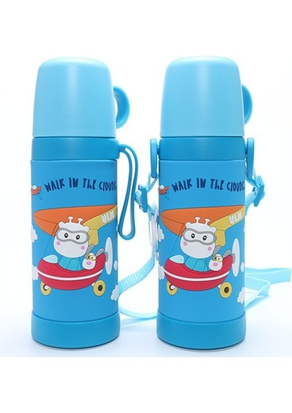 316 Paslanmaz Çelik Çocuk Termos Bardak, Öğrenci Termos Bardak, 3D Stereoskopik Desen, 450ML (Yurt Dışından)