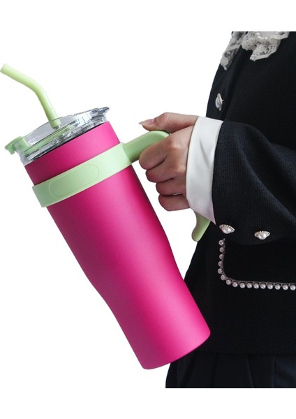 Büyük Kapasiteli Pipet Yalıtım Bardağı, Büyük Mac Soğutma Yalıtım Bardağı, 1200ML (Yurt Dışından)