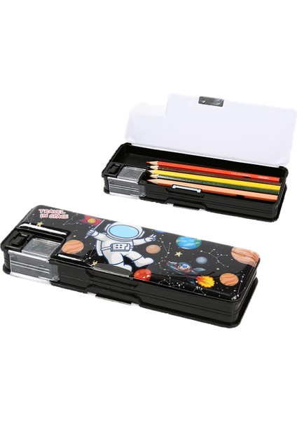 Sevimli Karikatür Ilköğretim Okulu Öğrencinin Kırtasiye Kutusu Çok Fonksiyonlu Kırtasiye Kutusu Çocuk Depolama Kırtasiye Kutusu (Yurt Dışından)