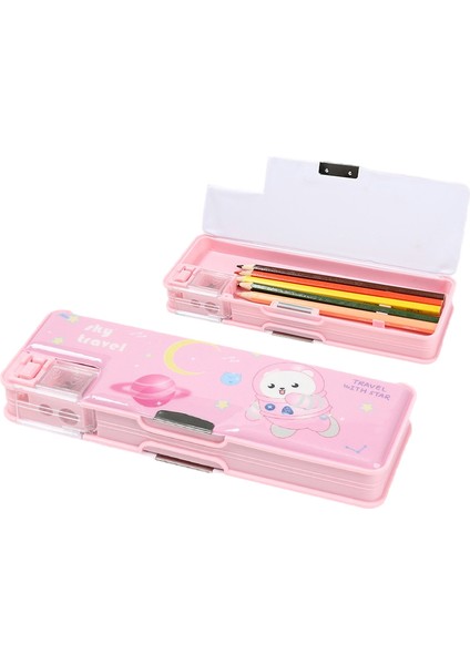 Sevimli Karikatür Ilköğretim Okulu Öğrencinin Kırtasiye Kutusu Çok Fonksiyonlu Kırtasiye Kutusu Çocuk Depolama Kırtasiye Kutusu (Yurt Dışından)