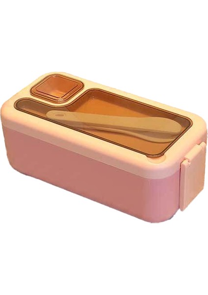 Tek Katmanlı Öğle Yemeği Kutusu Çatal Bıçak Takımı Sos Kutusu Öğrenci Taşınabilir Öğle Yemeği Kutusu (Yurt Dışından)