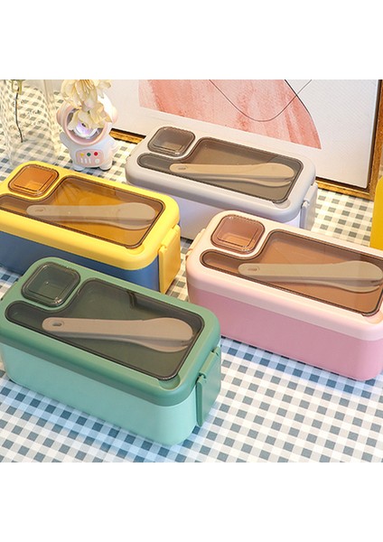 Tek Katmanlı Öğle Yemeği Kutusu Çatal Bıçak Takımı Sos Kutusu Öğrenci Taşınabilir Öğle Yemeği Kutusu (Yurt Dışından) fiyatları
