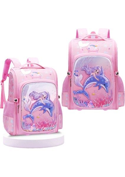 Öğrenci Okul Çantaları Karikatür Serisi Omurga Koruyucu Omuzlar Yük Azaltma Çocuk Okul Çantaları (Yurt Dışından)