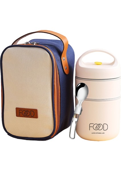 Çorba Kutusu Bento Öğle Yemeği Kutusu Çorba Bardağı Püresi Bardağı Kahvaltı Bardağı Ofis Çalışanı Pişirme Kabı Çorba Kutusu Küçük (Katlanır Kaşık Yalıtım Çantası) (Yurt Dışından)