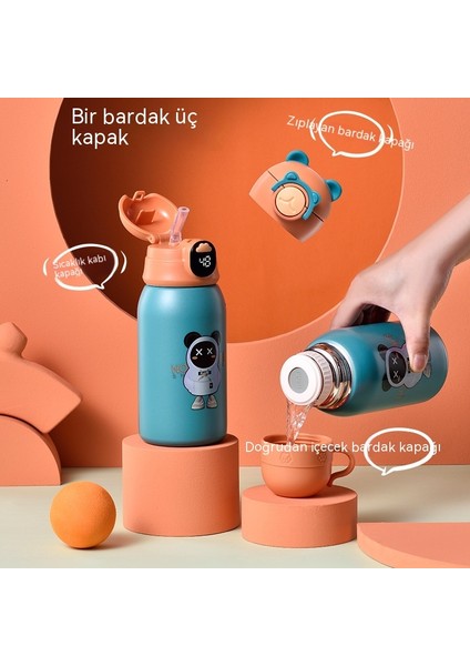 Pipetli Çocuklar Için Akıllı Bardak Gıda Sınıfı 316 Ilkokul Öğrencisi Erkek Eğik Omuzlu Su Bardağı Anaokulu Kız Bardağı (Yurt Dışından) fiyatları