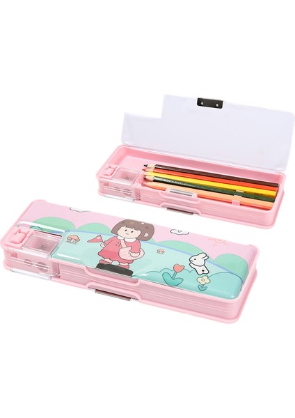 Sevimli Karikatür Ilköğretim Okulu Öğrencinin Kırtasiye Kutusu Çok Fonksiyonlu Kırtasiye Kutusu Çocuk Depolama Kırtasiye Kutusu (Yurt Dışından)