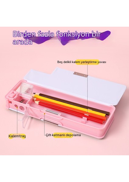 Sevimli Karikatür Ilköğretim Okulu Öğrencinin Kırtasiye Kutusu Çok Fonksiyonlu Kırtasiye Kutusu Çocuk Depolama Kırtasiye Kutusu (Yurt Dışından) fiyatları
