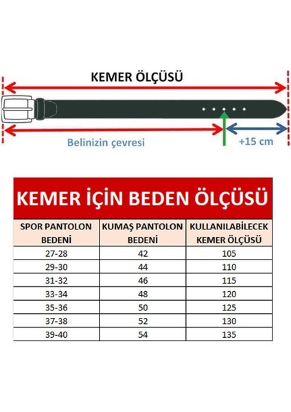 PC352 Erkek 3,5 cm Hakiki Deri Kemer Kahverengi