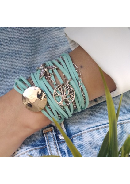Süet Wrap Bileklik - Mint fiyatları
