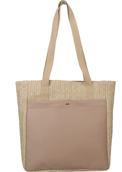 Kadınlar Içın Hasır Dokuma Omuz Çantaları Büyük Kapasiteli Çanta Rahat Elde Tutulan Bez Çantalar 2023 Yüksek Kaliteli Alışveriş Çantaları (Yurt Dışından)