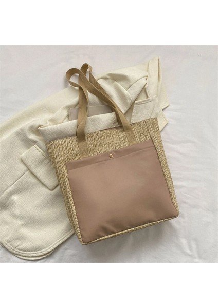 Kadınlar Içın Hasır Dokuma Omuz Çantaları Büyük Kapasiteli Çanta Rahat Elde Tutulan Bez Çantalar 2023 Yüksek Kaliteli Alışveriş Çantaları (Yurt Dışından) fiyatları