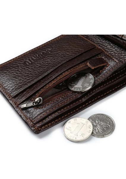 Hakiki Deri Erkek Cüzdan Bozuk Para Cebi Fermuarlı Gerçek Erkek Deri Cüzdan Bozuk Para ile Yüksek Kaliteli Çanta Kartal Cartera (Yurt Dışından)