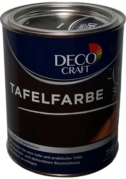 Deco Craft Kara Tahta Boyası Tebeşir Boyası Mat Siyah 750 ml