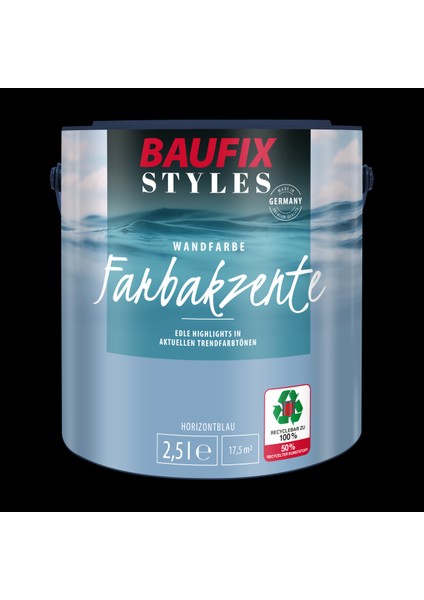 Baufix Su Bazlı İç Cephe Duvar Boyası Ufuk Mavisi 2,5 Lt