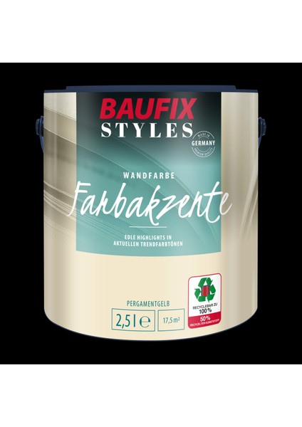 Baufix Su Bazlı İç Cephe Duvar Boyası Parşömen Sarısı 2,5 Lt