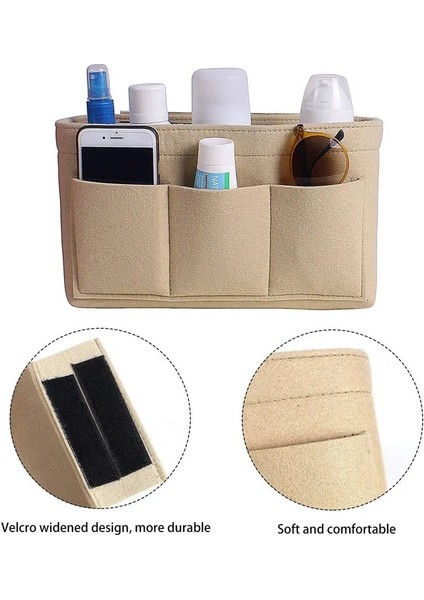 A2 Stili 26X15X14CM Moda Kadın Çantası Kozmetik Çantaları ve Makyaj Organizatör Çanta Eklemek Çanta Keçe Kumaş Iç Çanta Çeşitli Çantalara Uyar (Yurt Dışından) indirimleri