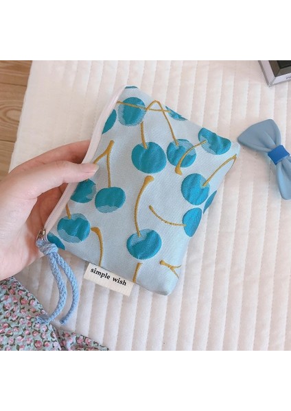 Tipa Stili Küçük Kiraz Baskı Saklama Torbaları Kadınlar Için Kız Çocuk Mini Kozmetik Makyaj Çantası Güzellik Durumda Küçük Para Telefon Kılıfı Çanta (Yurt Dışından) fırsatları