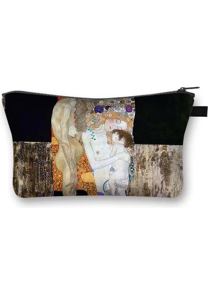 SHZBGUSTAC01CW Tarzı Gustav Klimt Tarafından Yağlıboya Kozmetik Durumda Öpücük Gözyaşları La Virgen Kadın Makyaj Çantaları Kız Tuvalet Çantası Ruj Kozmetik Çantası (Yurt Dışından)