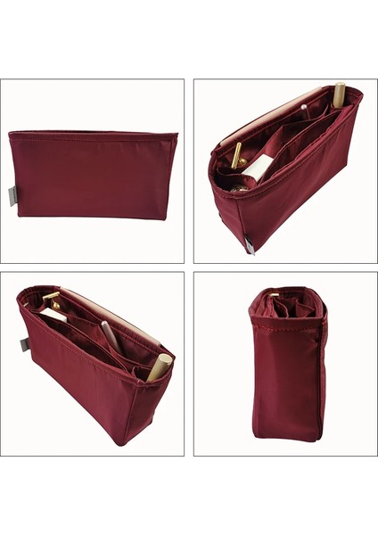 Şarap Tarzı Orta Forc Hane Lclassic Flap Ekleme Çanta Organizatör Makyaj Çantası Organize Iç Çanta Taşınabilir Taban Şekillendirici Premium Naylon (El Yapımı) (Yurt Dışından) indirimleri