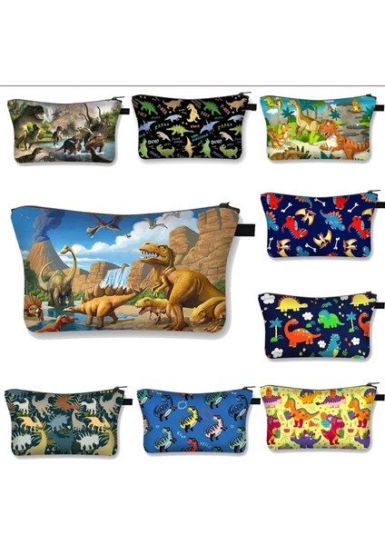 HZBLONG07 Tarzı 3D Su Geçirmez Kozmetik Çantası Makyaj Çantası Baskı Dinozor Kozmetik Çantası Kadın Çok Fonksiyonlu Güzellik Çanta Organizatör Saklama Çantası (Yurt Dışından) fırsatları