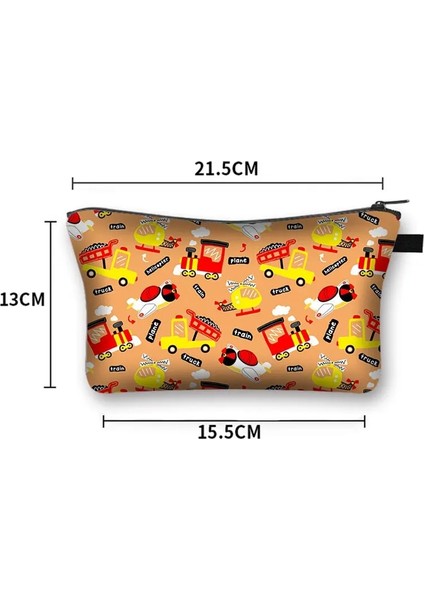 SHZBFRIRETR06CW Stili Sevimli Mühendislik Araç Baskı Kozmetik Durumda Itfaiye Aracı Ekskavatör Buldozer Kawaii Makyaj Çantaları Kadın Tuvalet Kız Kozmetik Çantası (Yurt Dışından) fiyatları