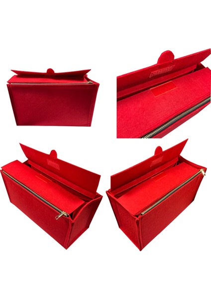 Kırmızı Stil X1-Onthego-Gm Onthego mm Gm Çanta Tote Çanta Düzenleyici Çanta Astar Çanta Ekleme Organizatör Seyahat Çanta Premium mm Premium Keçe El Yapımı (Yurt Dışından)