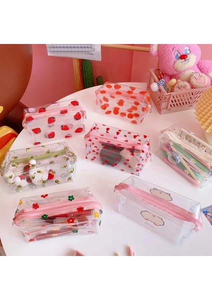 No.1 Stili 1 Adet Sevimli Şeffaf Küçük Kozmetik Çantası Su Geçirmez Şeffaf Kadın Makyaj Çantası Seyahat Yıkama Makyaj Organizatör Vaka Fermuar Güzellik Kese (Yurt Dışından) modelleri