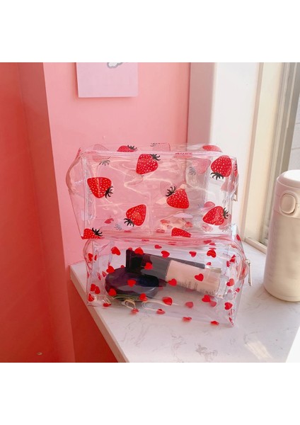 No.1 Stili 1 Adet Sevimli Şeffaf Küçük Kozmetik Çantası Su Geçirmez Şeffaf Kadın Makyaj Çantası Seyahat Yıkama Makyaj Organizatör Vaka Fermuar Güzellik Kese (Yurt Dışından) indirimleri