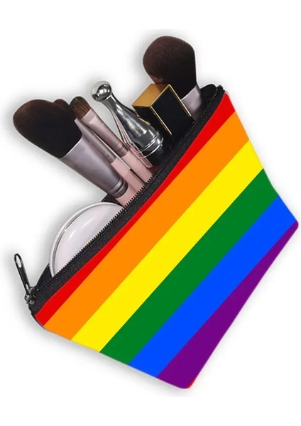 SHZBRAINBOW14 Tarzı Sevimli Gökkuşağı Baskı Kozmetik Çantası Kadın Moda Makyaj Çantaları Genç Kızlar Kozmetik Durumda Kadın Tuvalet Organizatör Küçük Debriyaj (Yurt Dışından) indirimleri