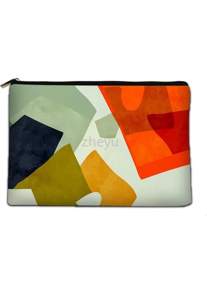 No.10 Stili 18X25CM Geometrik Dikiş Desen Baskı Kozmetik Çantası Yeniden Kullanılabilir Kozmetik Çantası Seyahat Tuvalet Organizatör (Yurt Dışından) modelleri