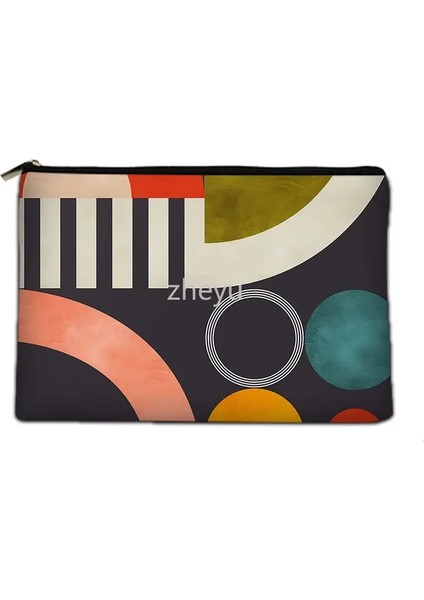 No.10 Stili 18X25CM Geometrik Dikiş Desen Baskı Kozmetik Çantası Yeniden Kullanılabilir Kozmetik Çantası Seyahat Tuvalet Organizatör (Yurt Dışından) fırsatları