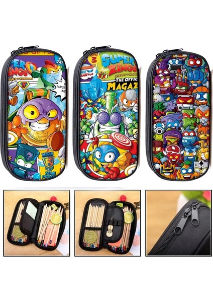 Dqbsuperzings6 Stili Süper Zings Kozmetik Durumda Çocuk Karikatür Oyunu Kalem Kutusu Büyük Kapasiteli Çok Fonksiyonlu Saklama Çantaları Çocuk Okul Malzemeleri (Yurt Dışından) fiyatları