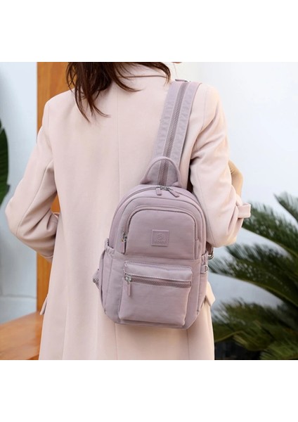 Gri Tarzı Yeni Kadın Göğüs Paketi Kadınlar Bayanlar Için Rahat Crossbody Messenger Çanta Naylon Su Geçirmez Küçük Sling Omuz Çantaları (Yurt Dışından)