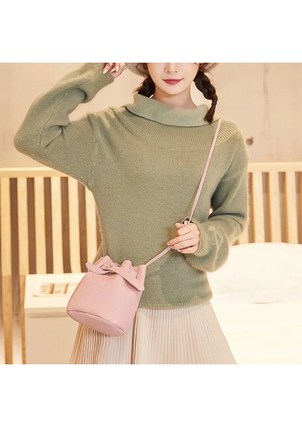 Yeşil Stil 2021 Yeni Moda Lychee Desen Kadın Kova Çanta Vintage Messenger Çanta Yüksek Li Retro Omuz Çantası Basit Crossbody Çanta Tote (Yurt Dışından)