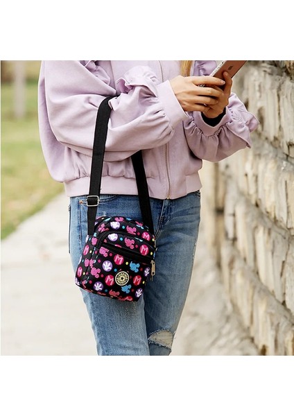 COLOR16 Style 15CM 19CM 8cm 2021 Kadın Çantası Yeni Naylon Eğlence Çapraz Küçük Çanta Üreticisi Kore Çok Katmanlı Kadın Tek Omuz Çantası (Yurt Dışından)
