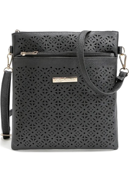 Siyah Stil Alışveriş Merkezi Gündelik Kadın Postacı Çantaları Pu Oyuk Crossbody Çanta Bayanlar Omuz Çantası ve Çanta Bolsas Feminina Kavramalar (Yurt Dışından)