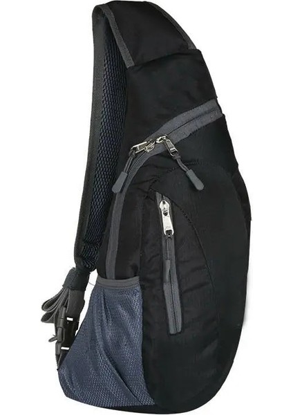 Siyah Stil Unisex Katı Çapraz Vücut Sling Çanta Omuz Açık Spor Göğüs Bel Paketleri Seyahat Yürüyüş Kamp Yeni (Yurt Dışından)