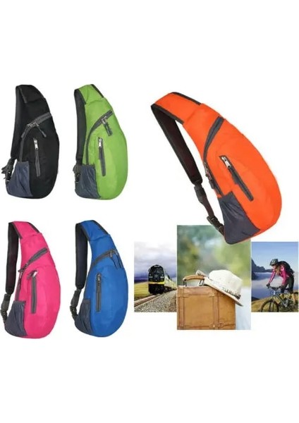 Siyah Stil Unisex Katı Çapraz Vücut Sling Çanta Omuz Açık Spor Göğüs Bel Paketleri Seyahat Yürüyüş Kamp Yeni (Yurt Dışından)