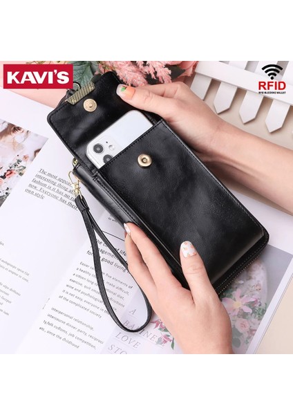 Siyah Stil Kavıs Yeni Crossbody Cep Telefonu Omuz Çantaları Kadın Cüzdan Cep Telefonu Çanta Moda Günlük Kullanım Kart Sahibinin Mini Çanta Kadınlar Için (Yurt Dışından) fırsatları
