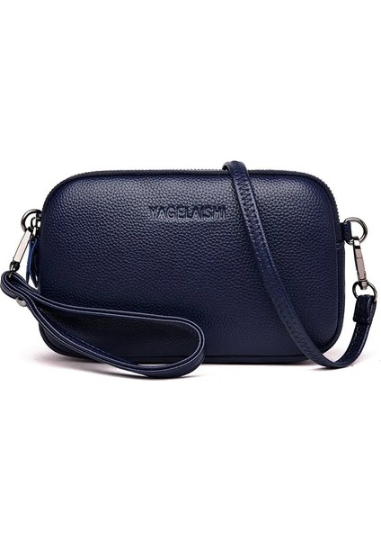 Mavi Stil L19CMH13CMW5CM Moda Kadın Çantaları Hakiki Deri Basit Katı Çanta Küçük Omuz Çantaları Kadın Crossbody Mesaj Çantaları Bayan Telefon Çantaları (Yurt Dışından)